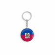 Haiti flag & Maroon Inconnu double-sided resin keychain – hero product shot on white background