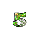 Painted Numbers - Green