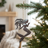 Handmade Mermaid Ornament – Haitian Recycled Metal Art