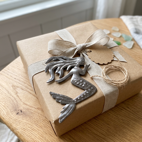 Handcrafted Mermaid Ornament – Haitian Recycled Metal Art