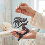 Handmade Mermaid Ornament – Haitian Recycled Metal Art