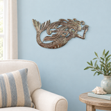 Handmade Haitian Metal Wall Art, Steel Mermaid Style, 15" x 9"