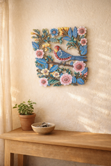 Butterfly & Blooms Metal Art