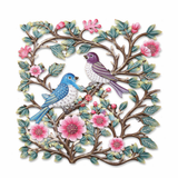 Birds & Blossoms Metal Art