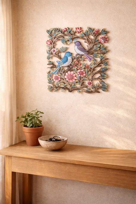 Birds & Blossoms Metal Art
