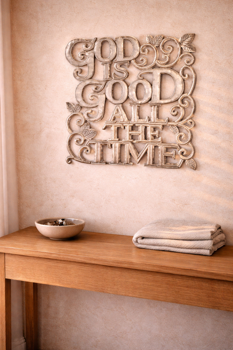 Give Thanks Metal Wreath Art