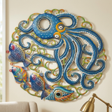 : Haitian Octopus Metal Wall Art, 23" | Recycled Steel