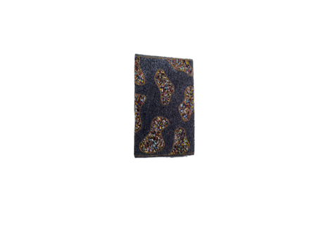 Brown Handmade Women Clutch Purse Made of Beads With Triangle Cover