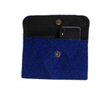 Black and blue Handmade Haitian Women Envelop Clutch Purse Made of Beads