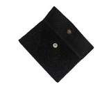 Black and blue Handmade Haitian Women Envelop Clutch Purse Made of Beads