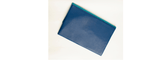 Blue Handmade Women Clutch Purse Leather With Green Envelop Cover