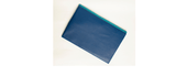 Blue Handmade Women Clutch Purse Leather With Green Envelop Cover