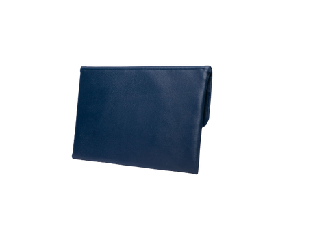 Dark Blue Handmade Women Clutch Purse Leather Envelop