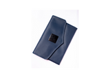 Dark Blue Handmade Women Clutch Purse Leather Envelop