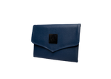 Dark Blue Handmade Women Clutch Purse Leather Envelop