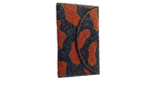 Orange/Black Handmade Women Clutch Purse Made of Beads With Triangle Cover