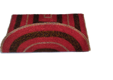 Red Handmade Women Clutch Purse Made of Beads With Triangle Cover