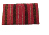 Red Handmade Women Clutch Purse Made of Beads With Triangle Cover