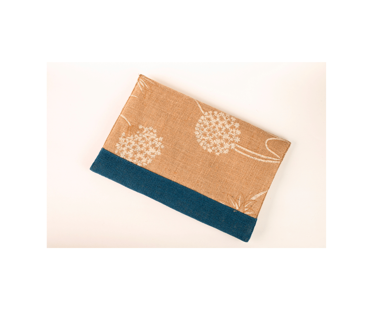 Gold with Blue Cover Handmade Women Clutch Purse